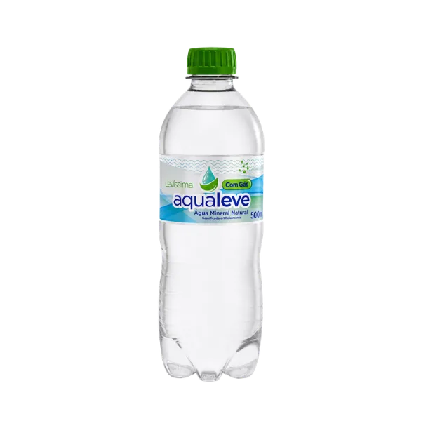 AGUA MINERAL AQUALEVE PET COM GAS 500ML