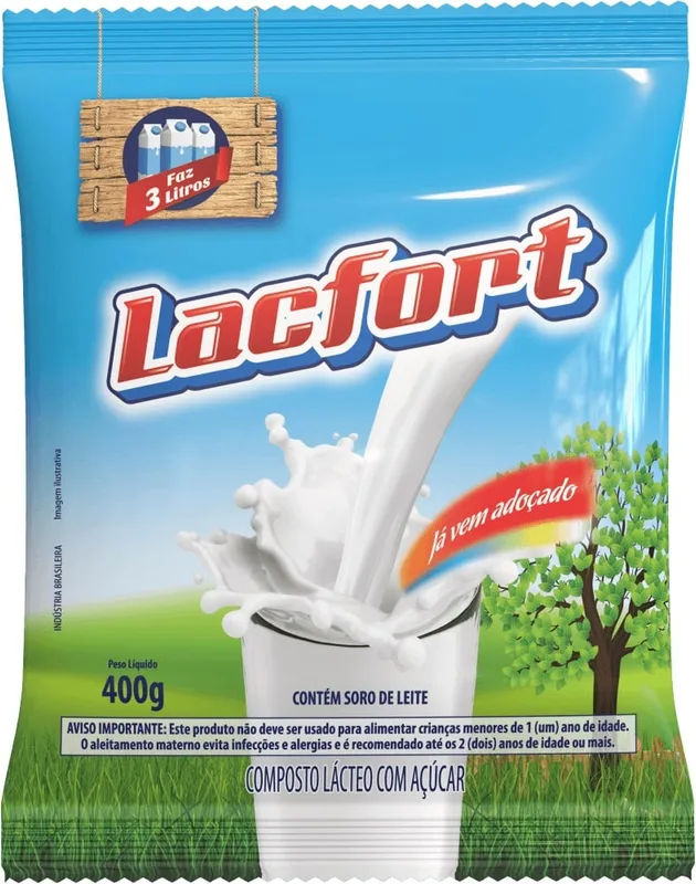 ALIMENTO PO ADOCADO SABOR LEITE 400GR