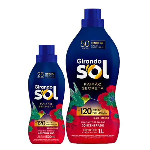 AMACIANTE CONCENTRADO GIRANDO SOL VERMELHO 500ML