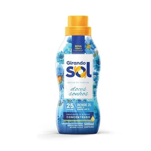 AMACIANTE DE ROUPAS GIRANDO SOL AZUL 500ML