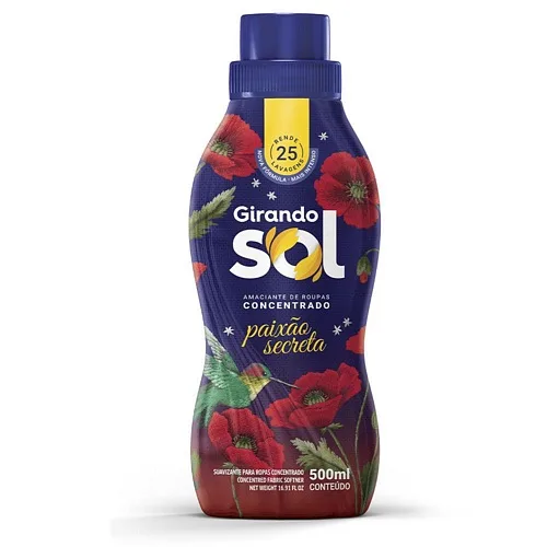 AMACIANTE DE ROUPAS GIRANDO SOL VERMELHO 2L