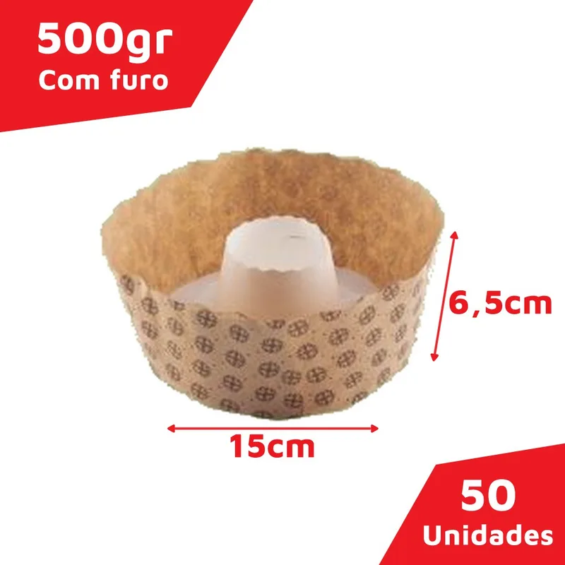 ASSADEIRA DE PAPEL REDONDA C/FURO NO MEIO 14CM