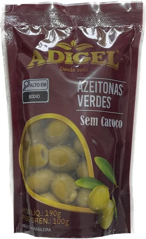 AZEITONA VERDE C/CAROCO SACHE ADIGEL 100GR