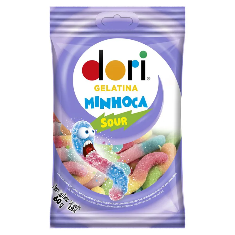 BALA GELAT. MINHOCA FRUT. SORT. DORI 60G