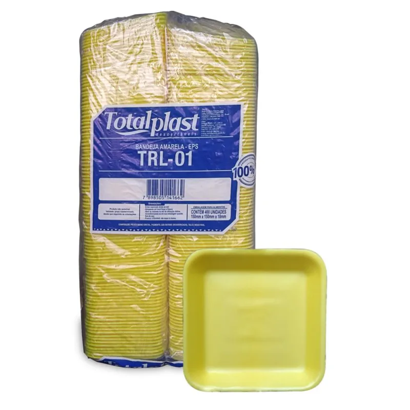 BANDEJA EPS TRL-01 15X15X1.8CM TOTALPLAST