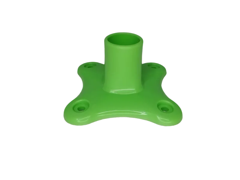 BASE RETA COM HASTE PVC VERDE