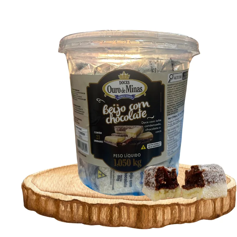 BEIJO COM CHOCOLATE BOA VISTA 50GR PT C/20UN