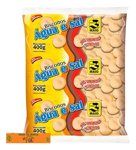 BISCOITO AGUA E SAL 350GR BISCOBOM
