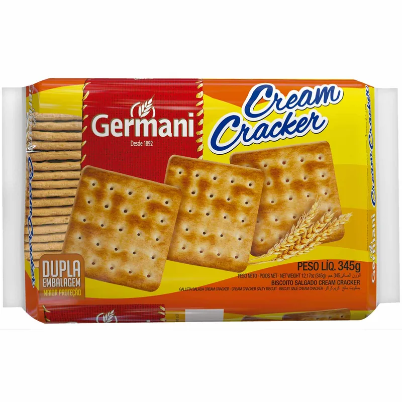 BISCOITO CREAM CRACKER 345GR GERMANI