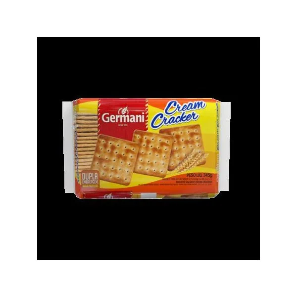 BISCOITO CREAM CRACKER INTEGRAL 345GR GERMANI
