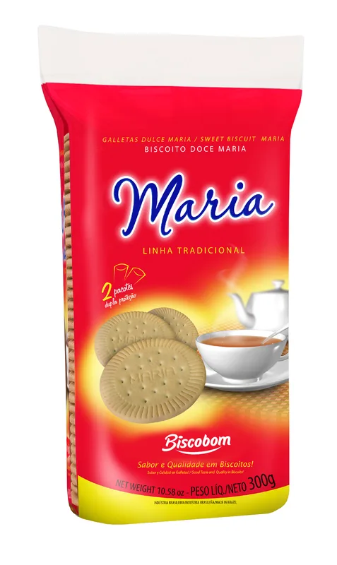 BISCOITO MARIA 300GR BISCOBOM