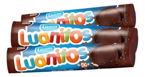 BISCOITO RECHEADO LUANITOS CHOCOLATE 11OGR