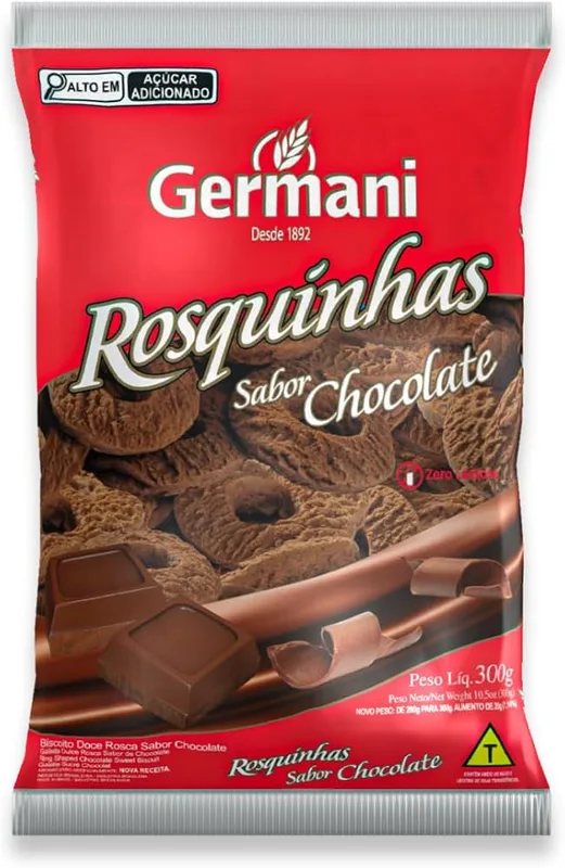 BISCOITO ROSQUINHA CHOCOLATE 300GR GERMANI