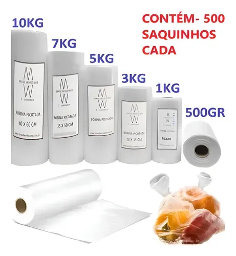 BOBINA PICOTADA 3KG FREEZER E MICROONDAS C/100