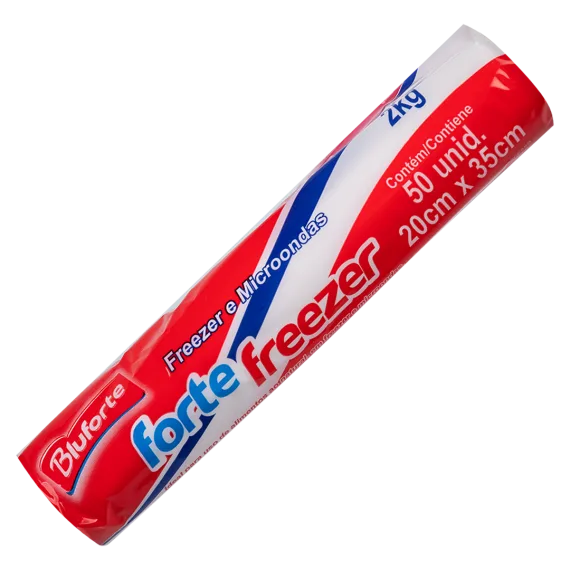 BOBINA PLASTICA 2KG FREEZER 20X35CM BLUFORTE C/50UN