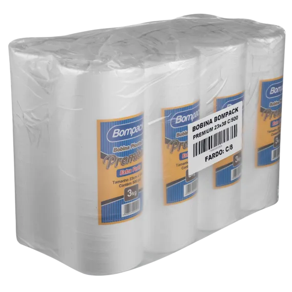 BOBINA PLASTICA 3KG FREEZER 23X38CM BLUFORTE C/50UN