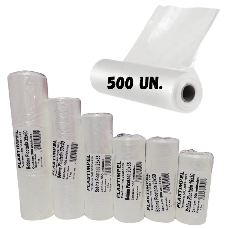 BOBINA PLASTICA PICOTADA 15 KG SACPLAS