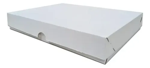 CAIXA PAPEL BRANCA P/SALGADOS/TRUFA 26X36X6