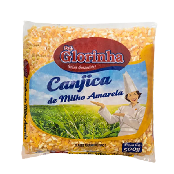 CANJIQUINHA DE MILHO AMARELA GLORINHA 500GR
