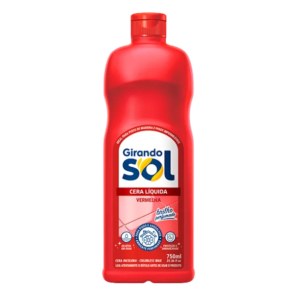 CERA LIQUIDA GIRANDO SOL VERMELHA 750ML