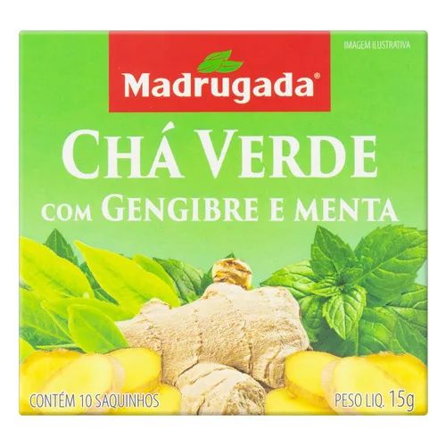 CHA VERDE COM GENGIBRE E MENTA MADRUGADA 15G