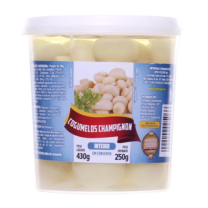 CHAMPIGNON INTEIRO CAMILA 320GR