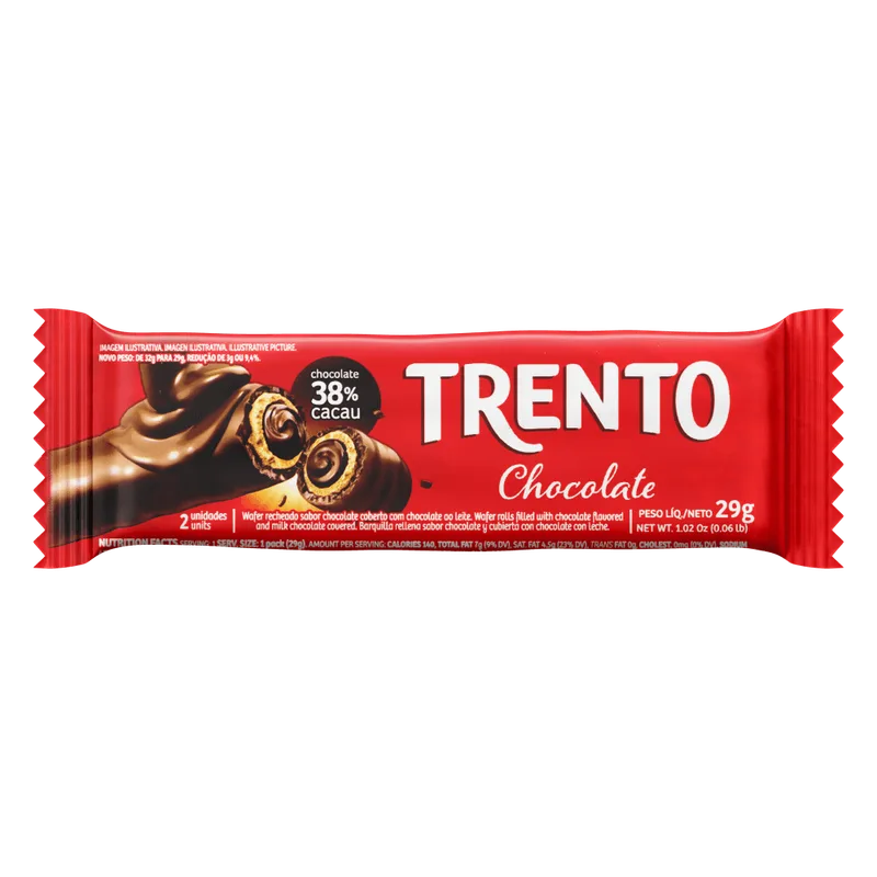 CHOC. WAFER TRENTO CHOCOLATE 29GR C/16