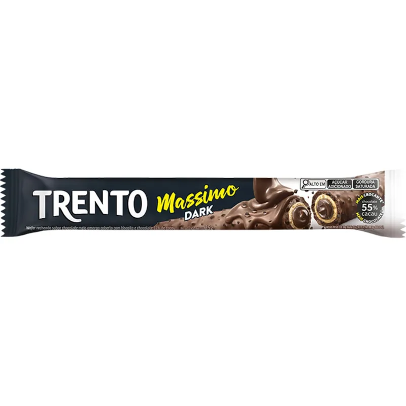 CHOC. WAFER TRENTO MASSIMO DARK 25GR C/15UN