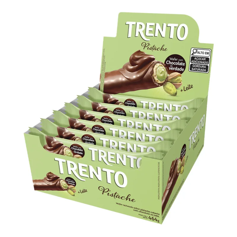 CHOC. WAFER TRENTO PISTACHE 29GR C/16UN