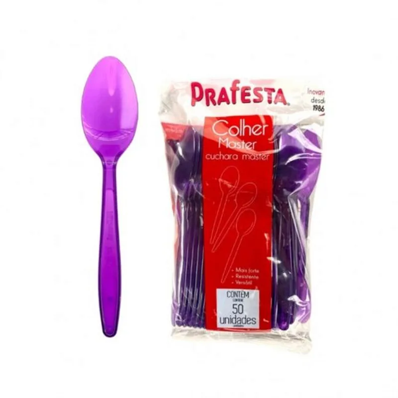 COLHER MASTER C/50 ROXA PRAFESTA