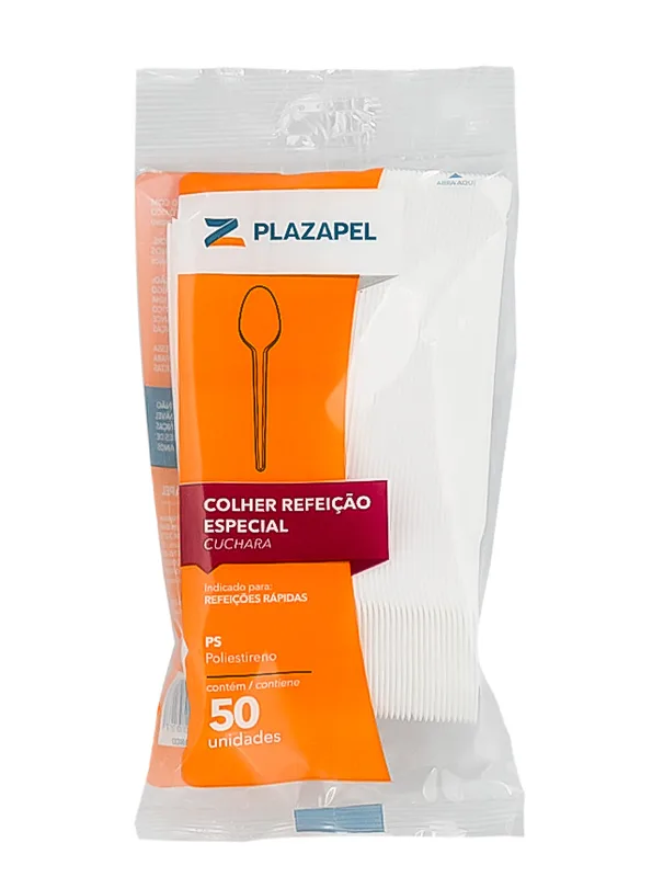 COLHER SOBREMESA ESPECIAL BRANCO C/10UN PLAZAPEL