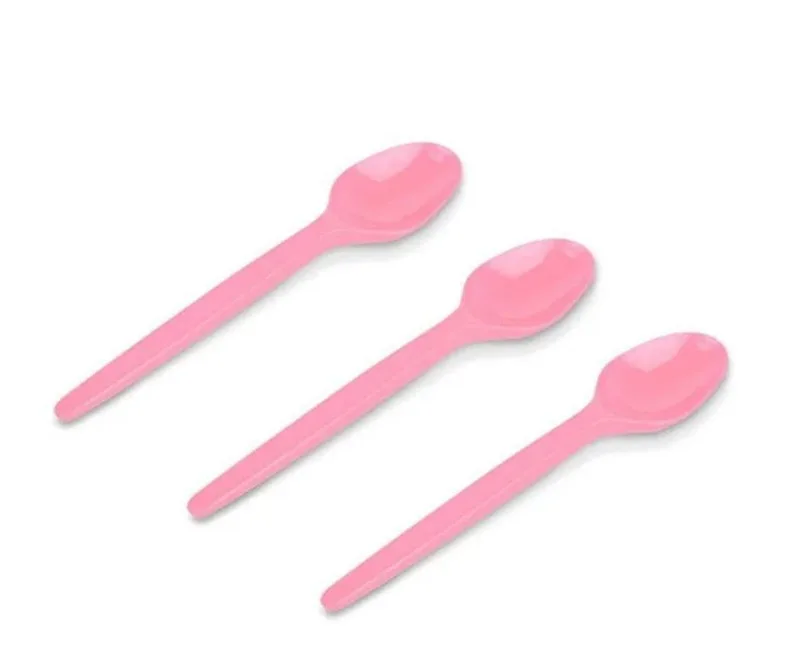 COLHER SOBREMESA ESPECIAL ROSA CLARO C/10UN PLAZAPEL