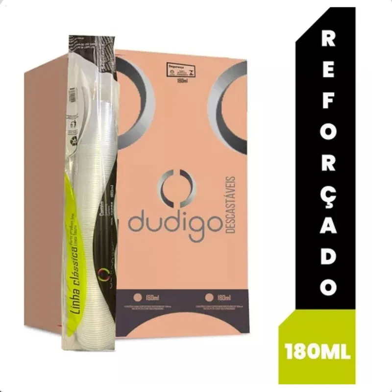 COPO DESCART. TRANSP. 180ML C/100UN DUDIGO