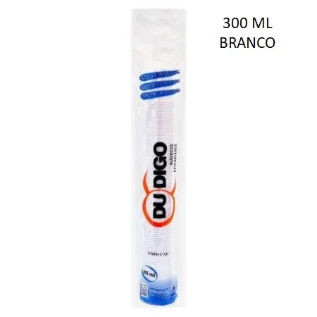 COPO DESCART. TRANSP. 300ML C/100UN DUDIGO
