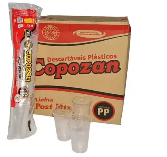 COPO DESCART. TRANSP. 440ML PP-440 C/50UN COPOZAN