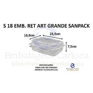 EMB. RET. C/TP ART. P17 18X12X7.5CM PPLAST
