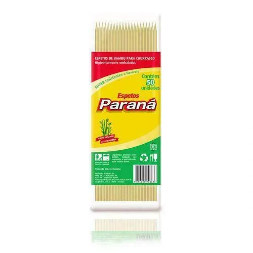 ESPETO PARANA BAMBU 30CM C/50UN