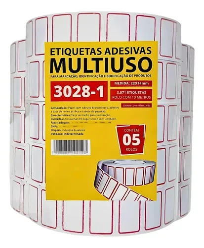 ETIQUETA 22X12 C/10 BRANCA