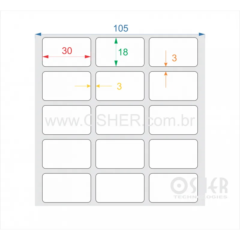 ETIQUETA 30X18 C/10