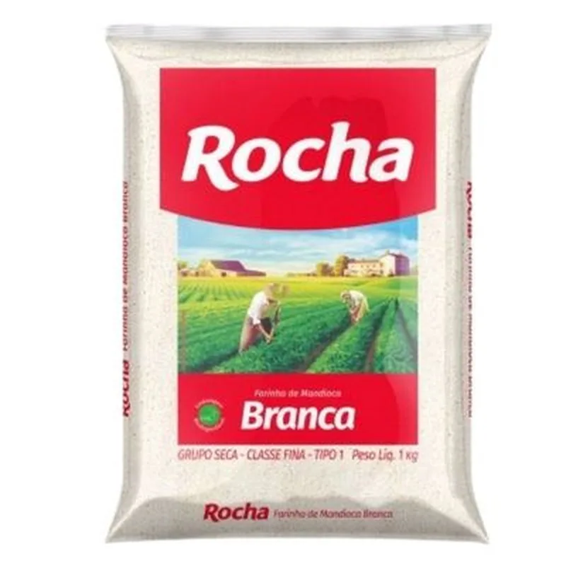 FARINHA MANDIOCA BRANCA FINA ROCHA 1KG