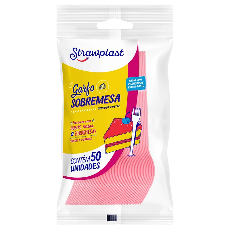GARFO PLAST. SOBREMESA C/50 STRAWPLAST
