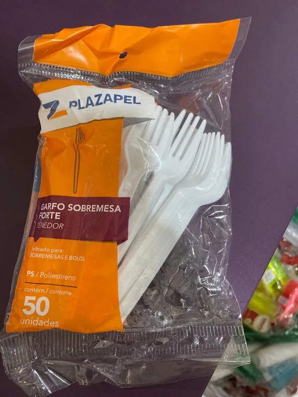 GARFO SOBREMESA BRANCO C/10UN PLAZAPEL