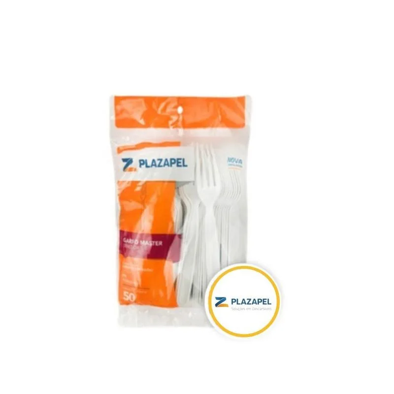 GARFO SOBREMESA FORTE BRANCO C/50UN PLAZAPEL
