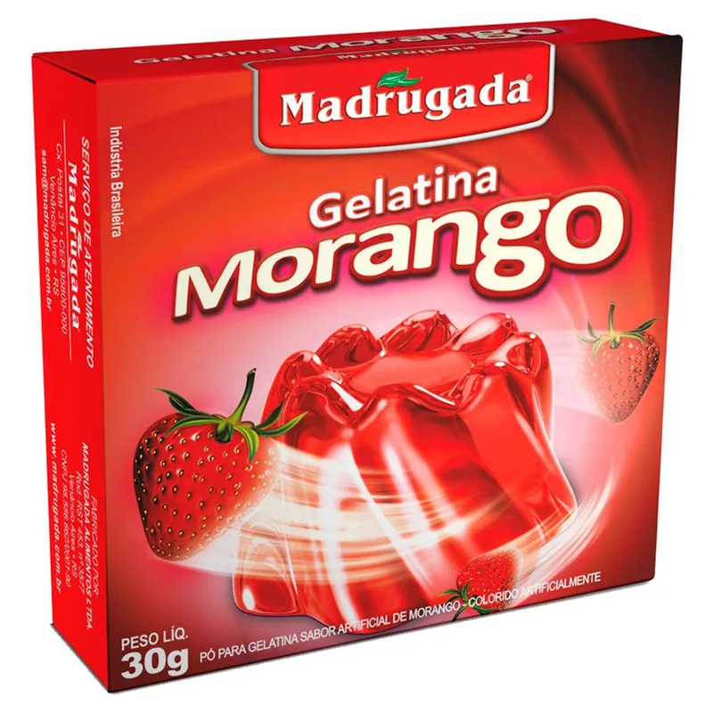 GELATINA MORANGO MADRUGADA 30GR