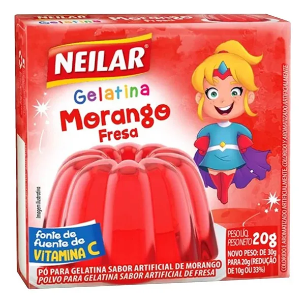 GELATINA MORANGO NEILAR 20GR