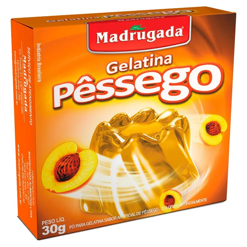 GELATINA PESSEGO MADRUGADA 30GR