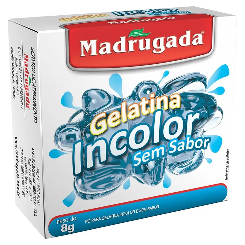 GELATINA SEM SABOR MADRUGADA 8GR
