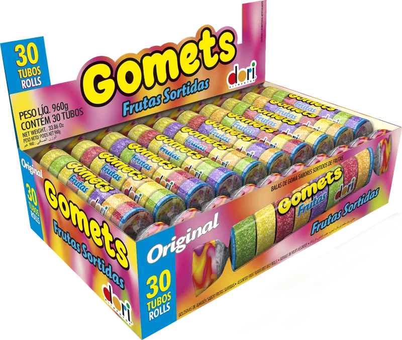 GOMETS GOMA TUBO FRUTAS DORI 32GR