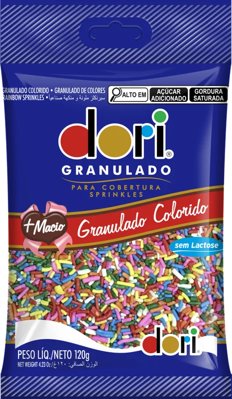 GRANULADO CONFEITO COLORIDO DORI 120GR