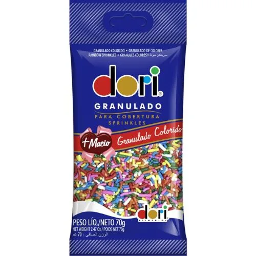GRANULADO CONFEITO COLORIDO DORI 70GR